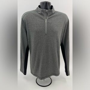 Tommy Bahama Island Zone Heather Grey Performance 1/4 Zip Pullover‎ Mens Large